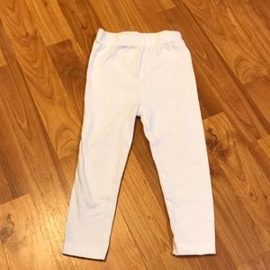 Solid white leggings